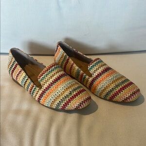 Multicolor Striped Women's Flats